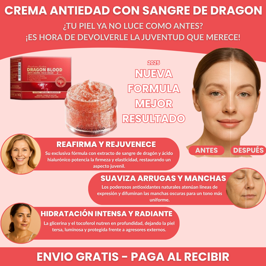 Crema Facial Anti-Edad con extracto de sangre de dragón