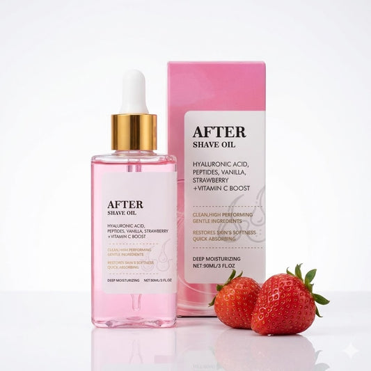 Strawberry Glow – Aceite Calmante Post-Depilación